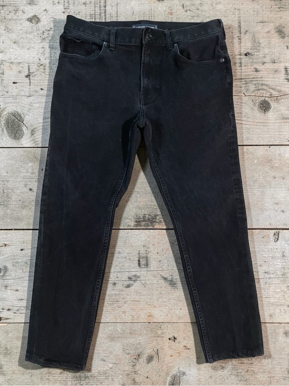 Everlane Black Uniform Jeans - Tag says 34x30, but 26 inseam. Women’s Size 12.